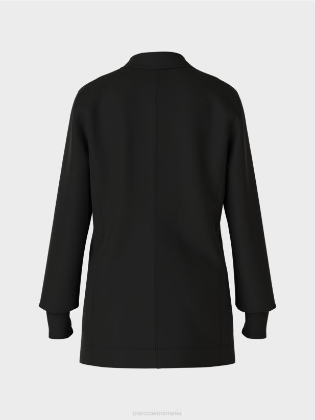 blazer cu detalii sportive Marc Cain negru îmbrăcăminte 4826HH200