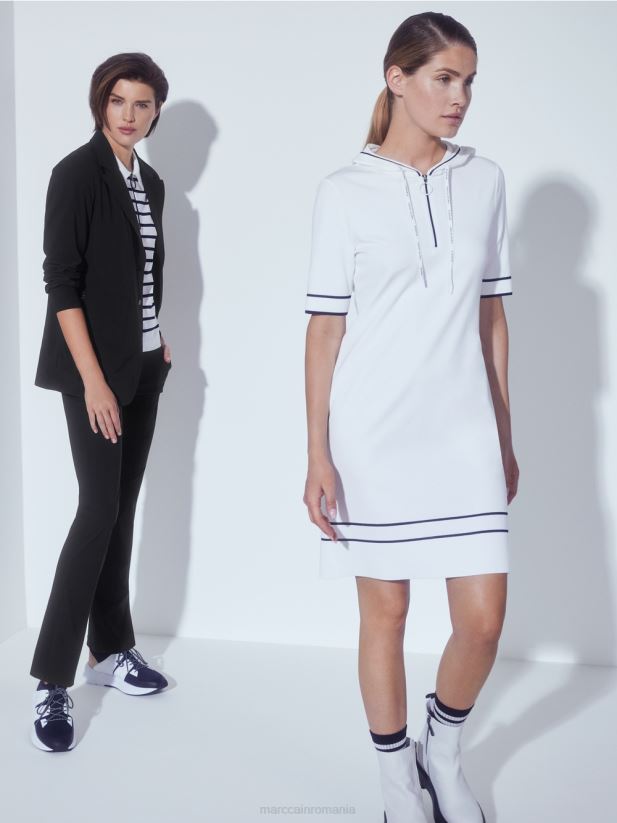 blazer cu detalii sportive Marc Cain negru îmbrăcăminte 4826HH200