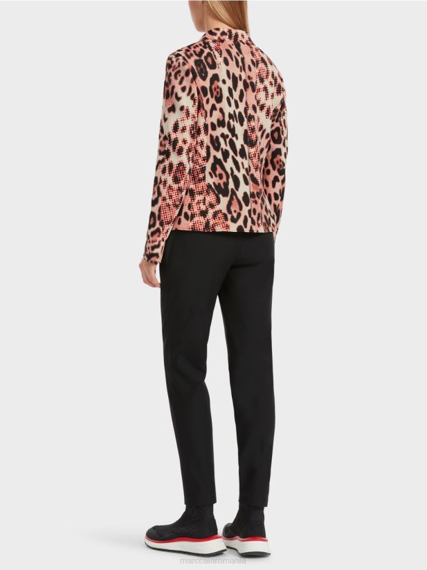 blazer cu imprimeu leu Marc Cain campari îmbrăcăminte 4826HH156