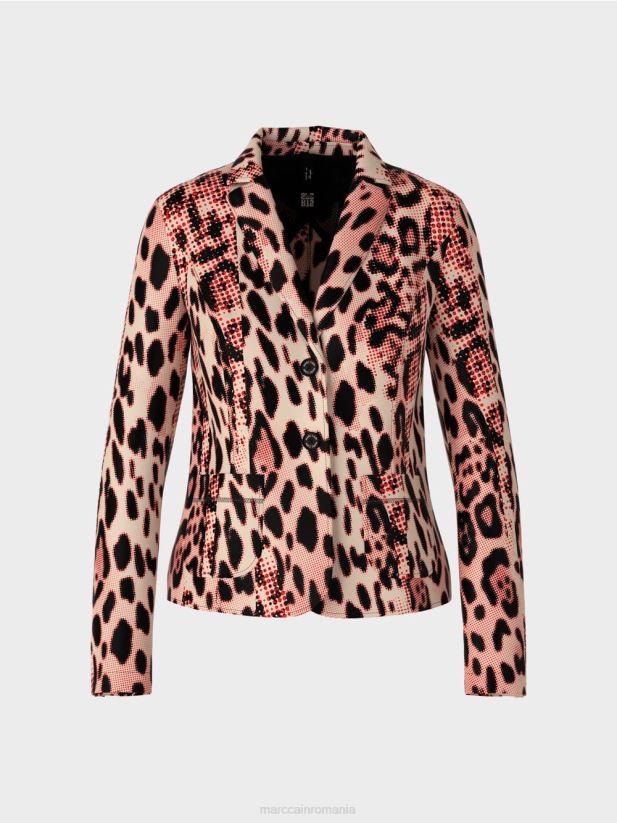 blazer cu imprimeu leu Marc Cain campari îmbrăcăminte 4826HH156