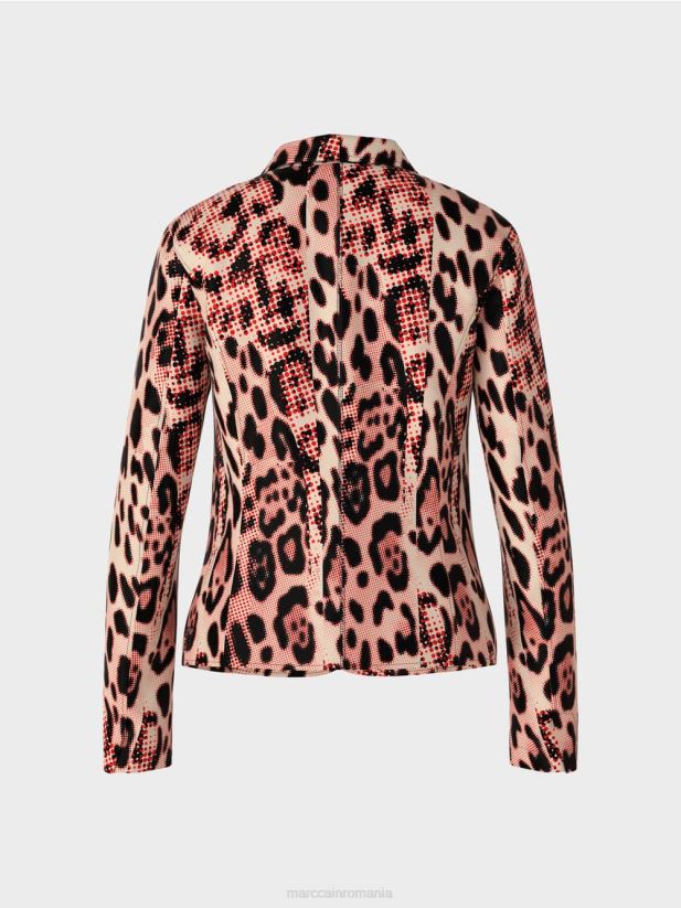 blazer cu imprimeu leu Marc Cain campari îmbrăcăminte 4826HH156