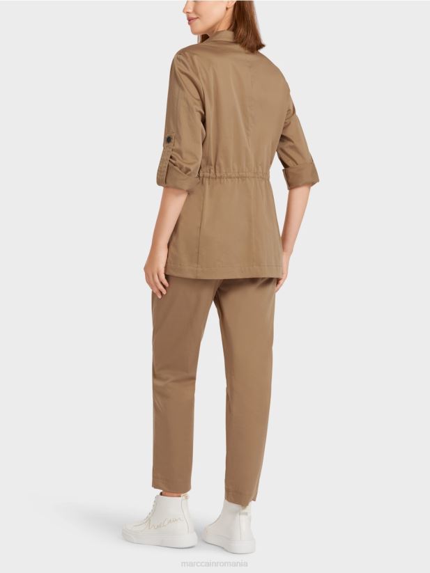 blazer cu mânecă Marc Cain cafea ușoară îmbrăcăminte 4826HH198