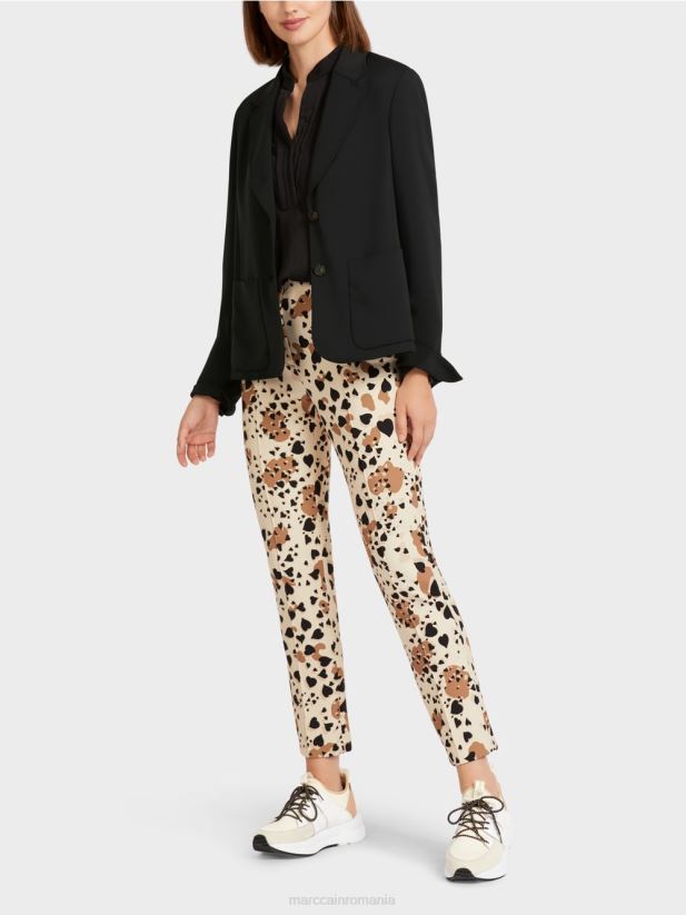 blazer cu rever larg Marc Cain negru îmbrăcăminte 4826HH206