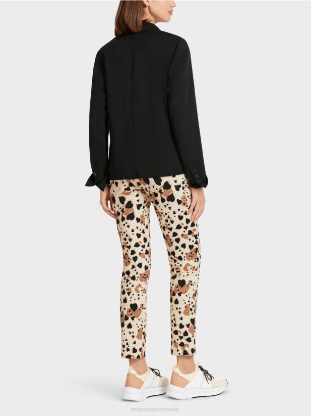 blazer cu rever larg Marc Cain negru îmbrăcăminte 4826HH206