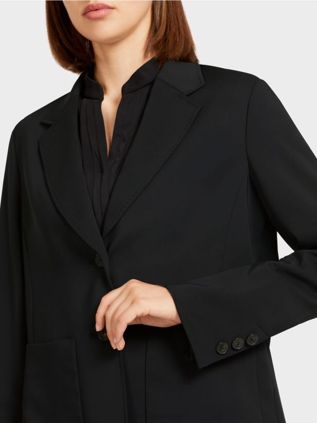 blazer cu rever larg Marc Cain negru îmbrăcăminte 4826HH206