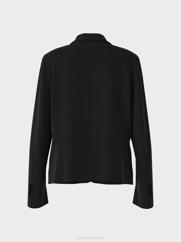 blazer cu rever larg Marc Cain negru îmbrăcăminte 4826HH206