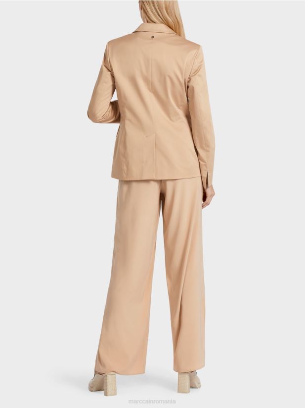 blazer din bumbac căptușit Marc Cain nisip adânc îmbrăcăminte 4826HH191