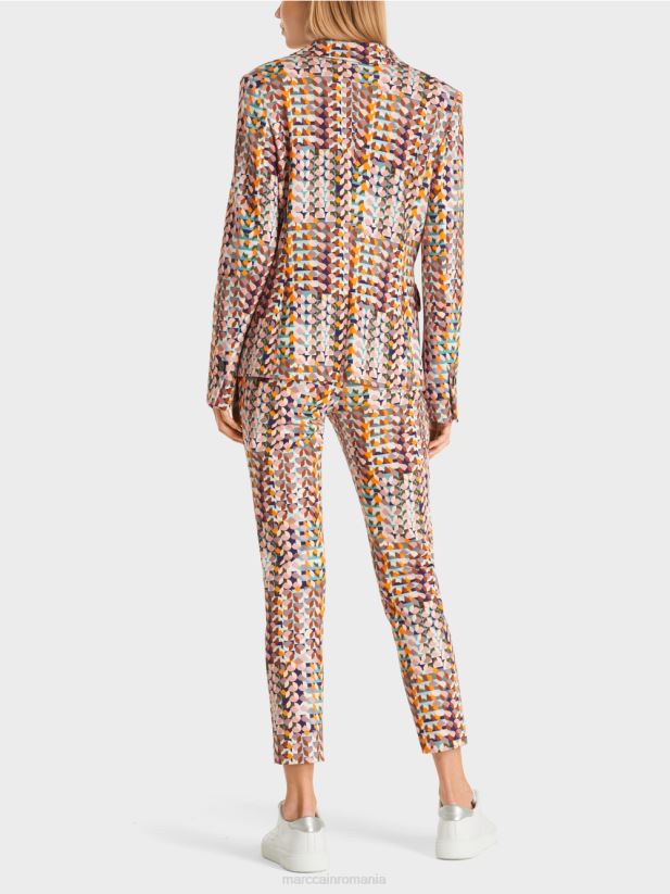 blazer din tricou moale de scuba Marc Cain purpuriu regal îmbrăcăminte 4826HH210