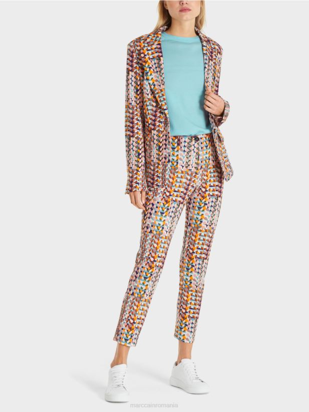 blazer din tricou moale de scuba Marc Cain purpuriu regal îmbrăcăminte 4826HH210