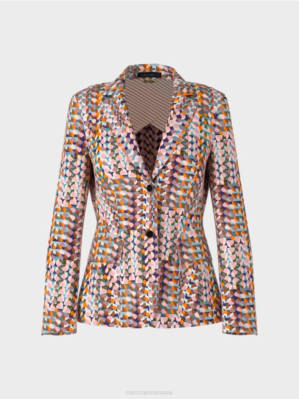 blazer din tricou moale de scuba Marc Cain purpuriu regal îmbrăcăminte 4826HH210