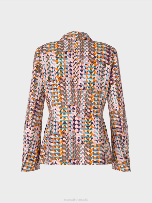 blazer din tricou moale de scuba Marc Cain purpuriu regal îmbrăcăminte 4826HH210