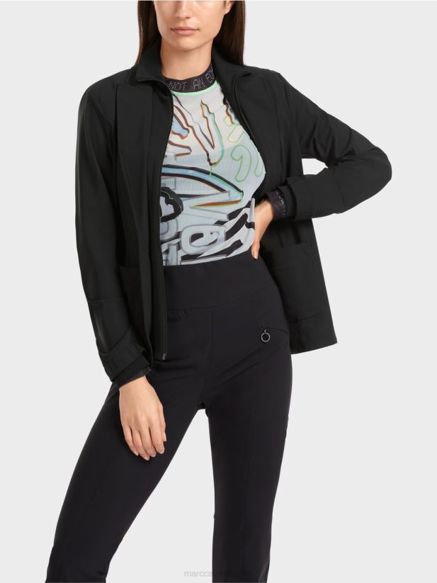 blazer doi în unu Marc Cain negru îmbrăcăminte 4826HH166