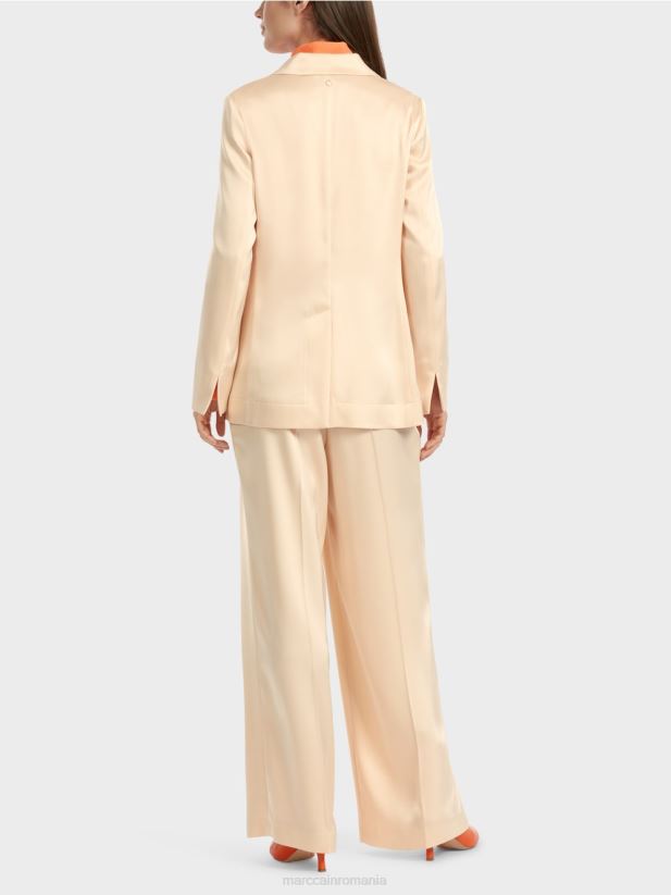 blazer dublu cu buzunare Marc Cain crema inchisa îmbrăcăminte 4826HH163