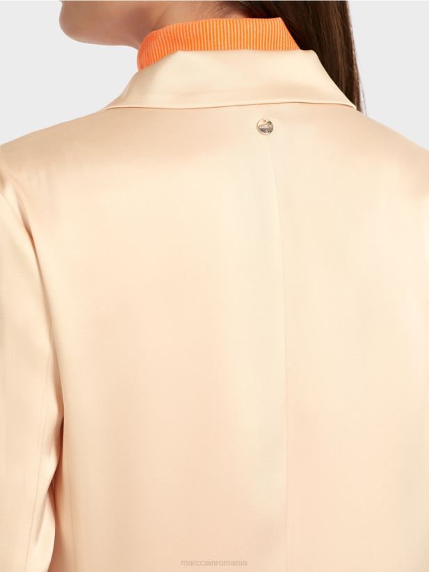 blazer dublu cu buzunare Marc Cain crema inchisa îmbrăcăminte 4826HH163