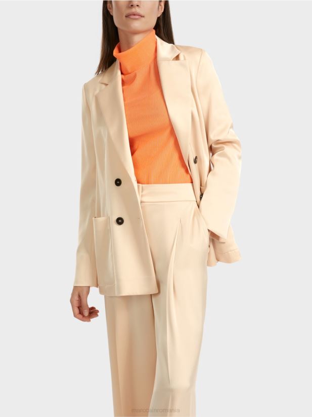 blazer dublu cu buzunare Marc Cain crema inchisa îmbrăcăminte 4826HH163