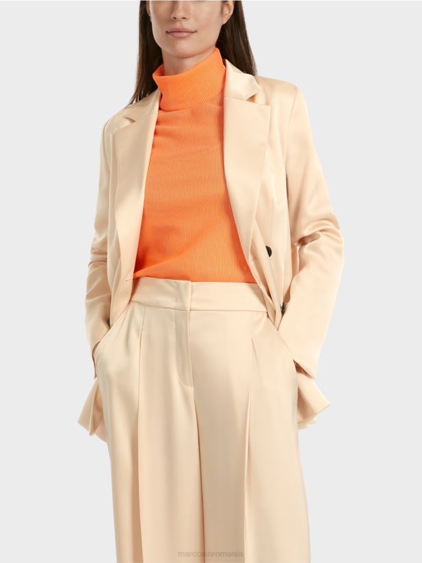blazer dublu cu buzunare Marc Cain crema inchisa îmbrăcăminte 4826HH163
