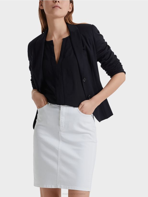 blazer lejer din jerseu fin Marc Cain albastru miezul nopții îmbrăcăminte 4826HH213