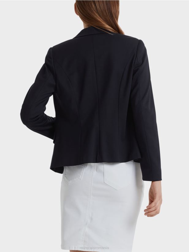 blazer lejer din jerseu fin Marc Cain albastru miezul nopții îmbrăcăminte 4826HH213