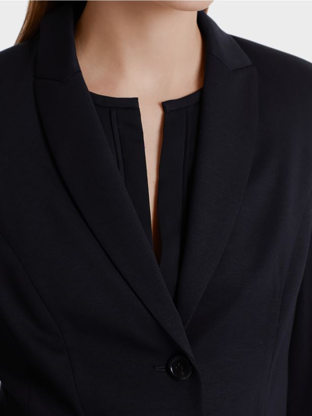 blazer lejer din jerseu fin Marc Cain albastru miezul nopții îmbrăcăminte 4826HH213