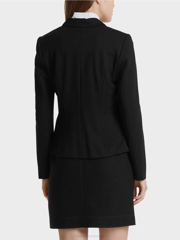 blazer lejer din jerseu fin Marc Cain negru îmbrăcăminte 4826HH214