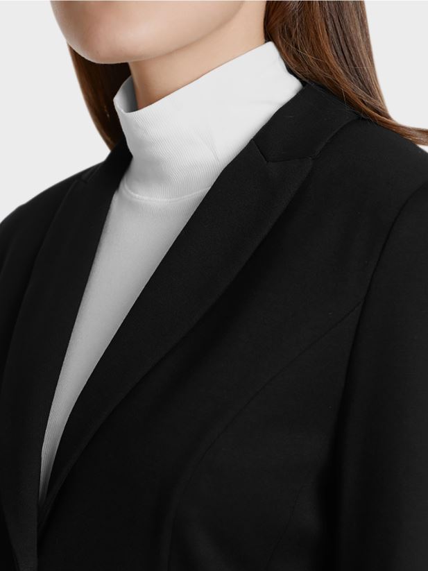 blazer lejer din jerseu fin Marc Cain negru îmbrăcăminte 4826HH214