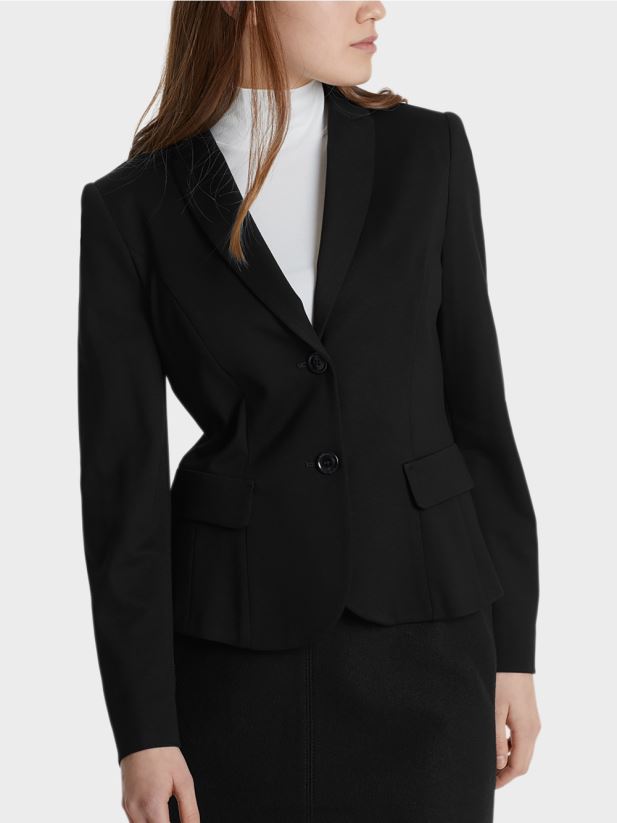 blazer lejer din jerseu fin Marc Cain negru îmbrăcăminte 4826HH214