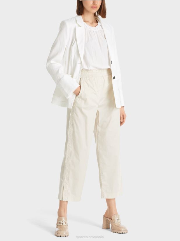 blazer îmbrățișat cu in Marc Cain alb îmbrăcăminte 4826HH183