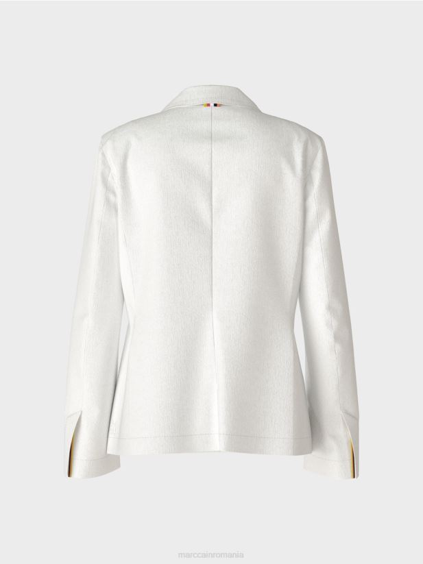 blazer îmbrățișat cu in Marc Cain alb îmbrăcăminte 4826HH183
