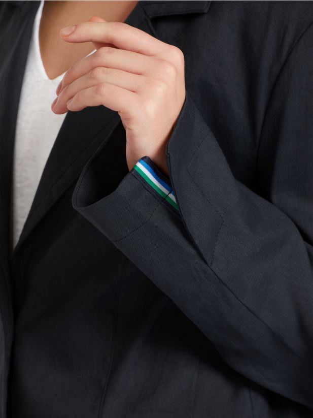 blazer îmbrățișat cu in Marc Cain albastru miezul nopții îmbrăcăminte 4826HH179