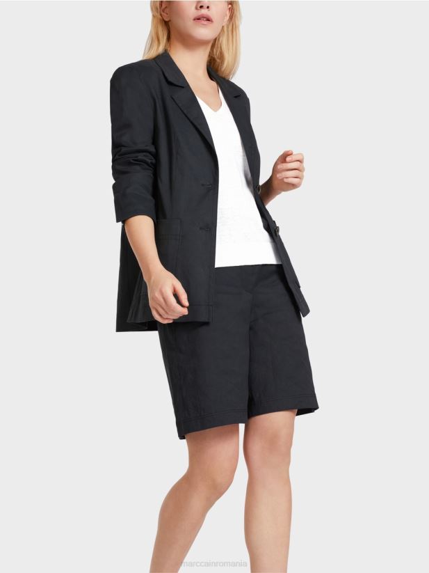 blazer îmbrățișat cu in Marc Cain albastru miezul nopții îmbrăcăminte 4826HH179