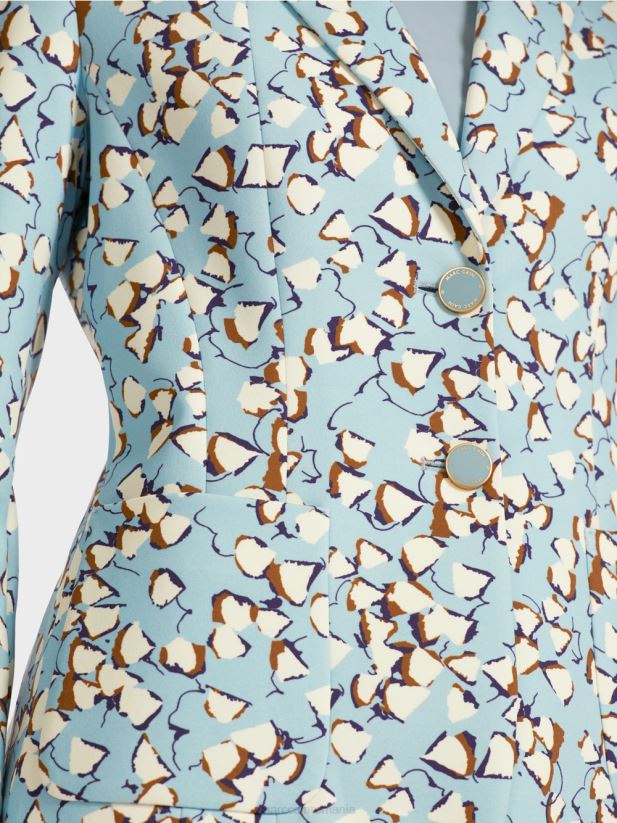 blazer montat cu imprimeu peste tot Marc Cain albastru atmosferic îmbrăcăminte 4826HH209