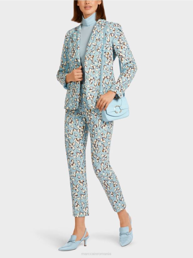 blazer montat cu imprimeu peste tot Marc Cain albastru atmosferic îmbrăcăminte 4826HH209