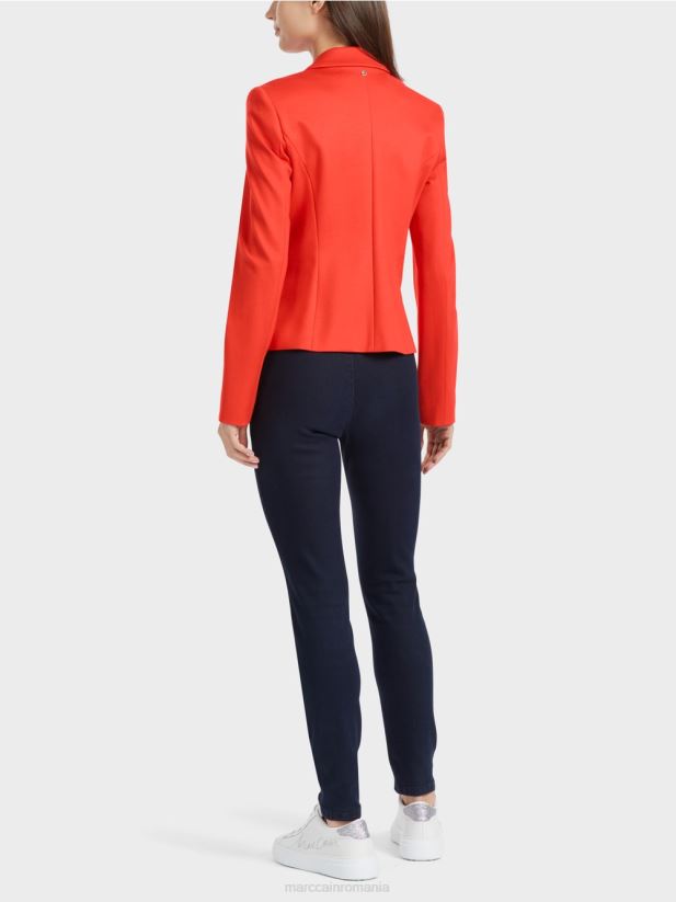 blazer montat cu rever îngust Marc Cain campari îmbrăcăminte 4826HH177