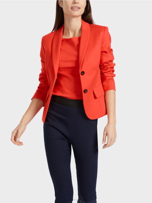 blazer montat cu rever îngust Marc Cain campari îmbrăcăminte 4826HH177