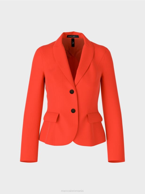 blazer montat cu rever îngust Marc Cain campari îmbrăcăminte 4826HH177