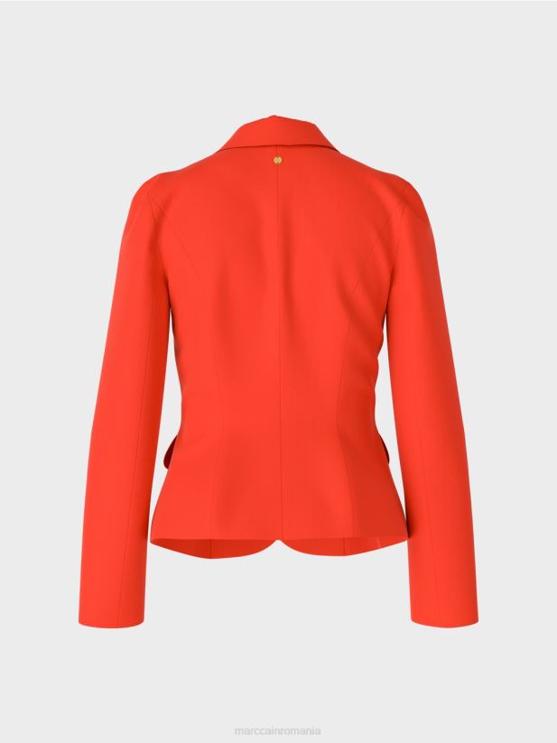 blazer montat cu rever îngust Marc Cain campari îmbrăcăminte 4826HH177