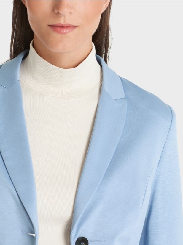 blazer montat cu rever îngust Marc Cain cer întunecat de vară îmbrăcăminte 4826HH174