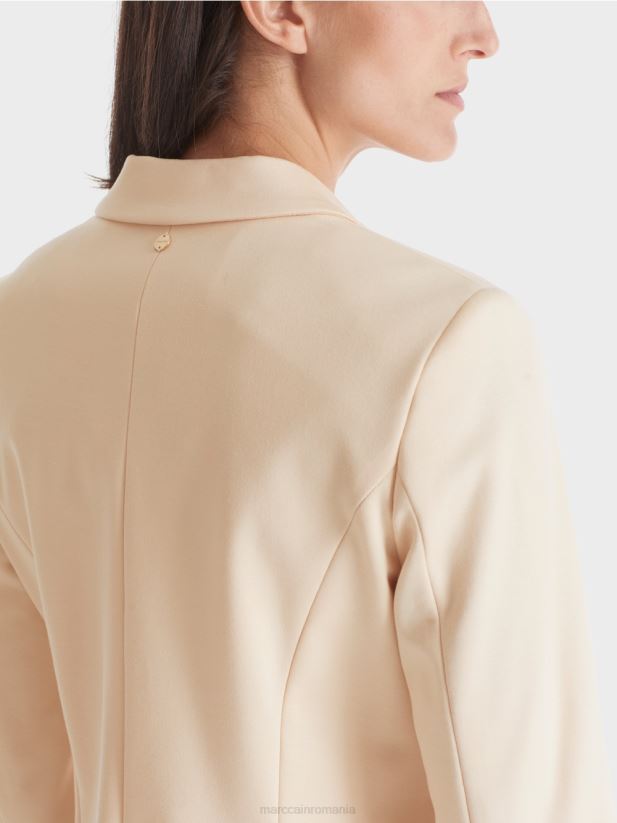 blazer montat cu rever îngust Marc Cain crema inchisa îmbrăcăminte 4826HH176