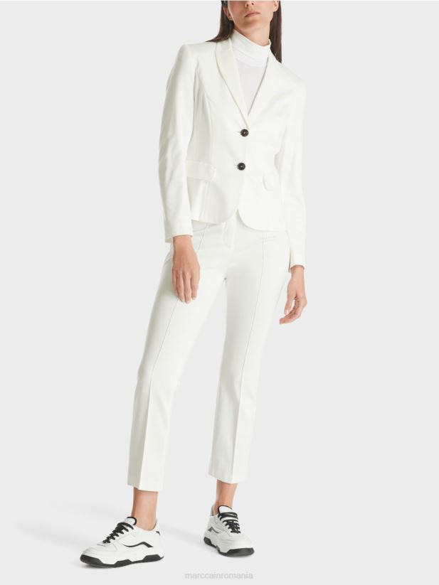 blazer pestriț Marc Cain aproape alb îmbrăcăminte 4826HH215