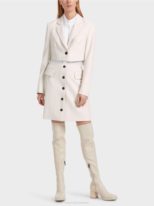 blazer scurt contemporan Marc Cain fum îmbrăcăminte 4826HH150