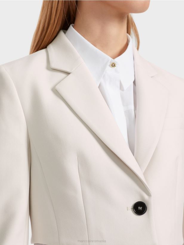 blazer scurt contemporan Marc Cain fum îmbrăcăminte 4826HH150