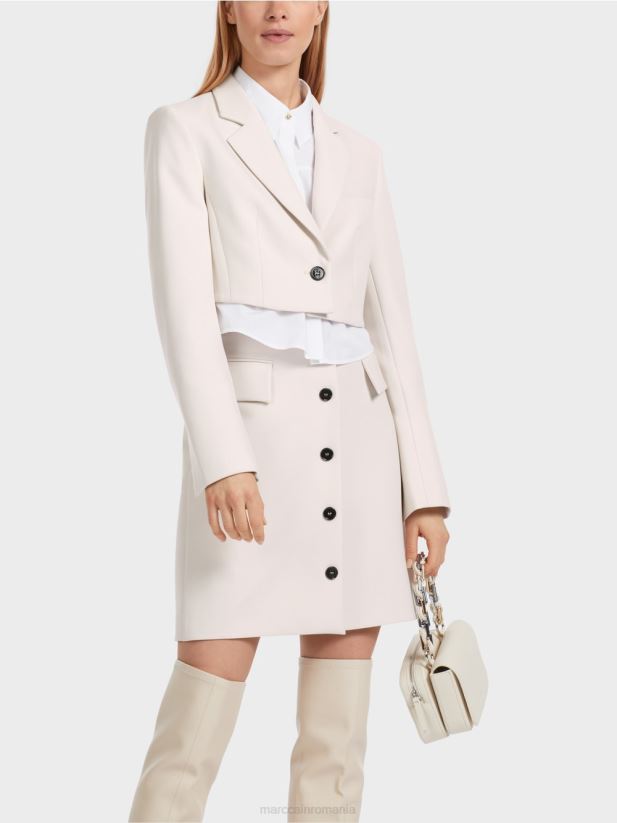 blazer scurt contemporan Marc Cain fum îmbrăcăminte 4826HH150