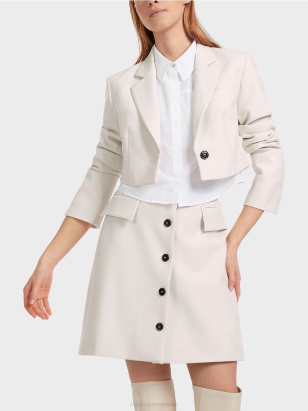 blazer scurt contemporan Marc Cain fum îmbrăcăminte 4826HH150