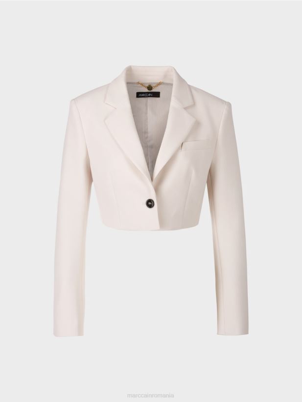 blazer scurt contemporan Marc Cain fum îmbrăcăminte 4826HH150