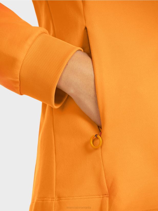 blazer sport cu manșete din tricot cu nervuri Marc Cain portocaliu deschis îmbrăcăminte 4826HH201