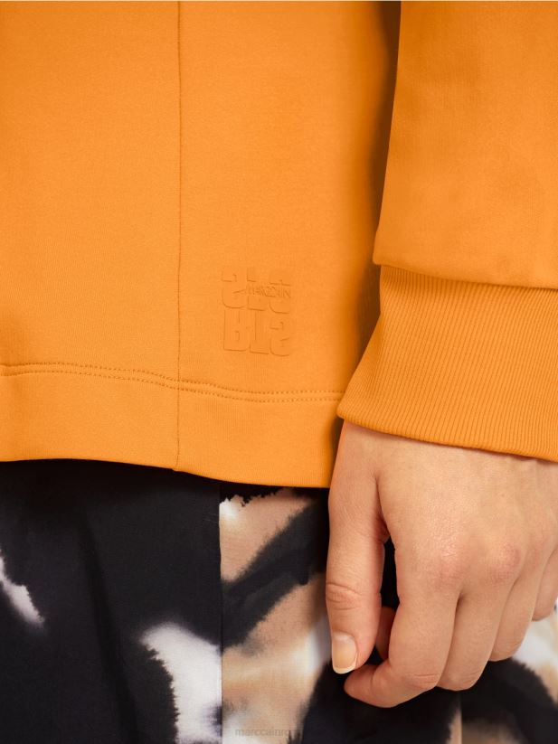 blazer sport cu manșete din tricot cu nervuri Marc Cain portocaliu deschis îmbrăcăminte 4826HH201