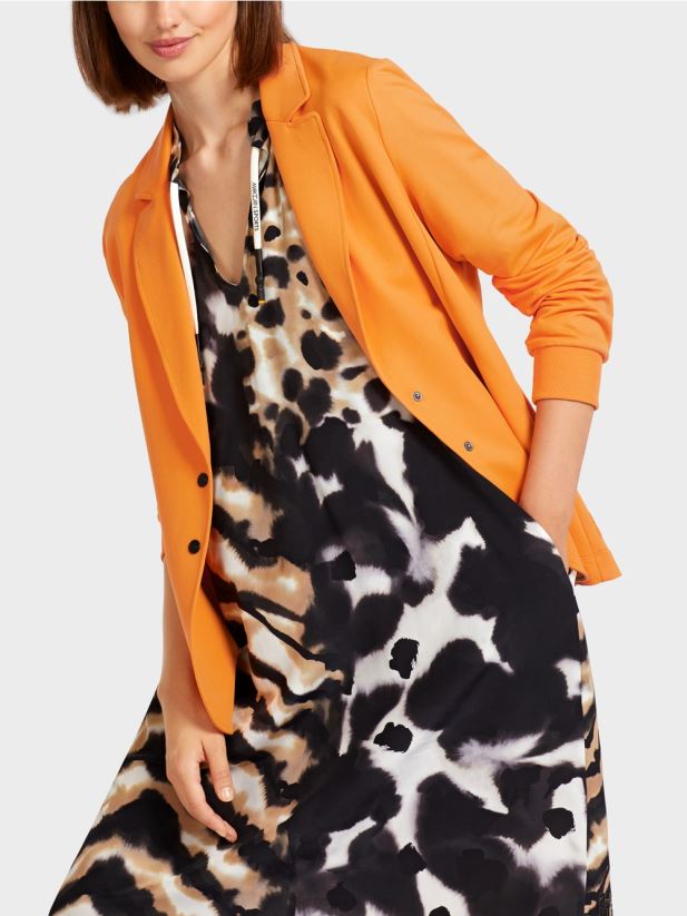 blazer sport cu manșete din tricot cu nervuri Marc Cain portocaliu deschis îmbrăcăminte 4826HH201