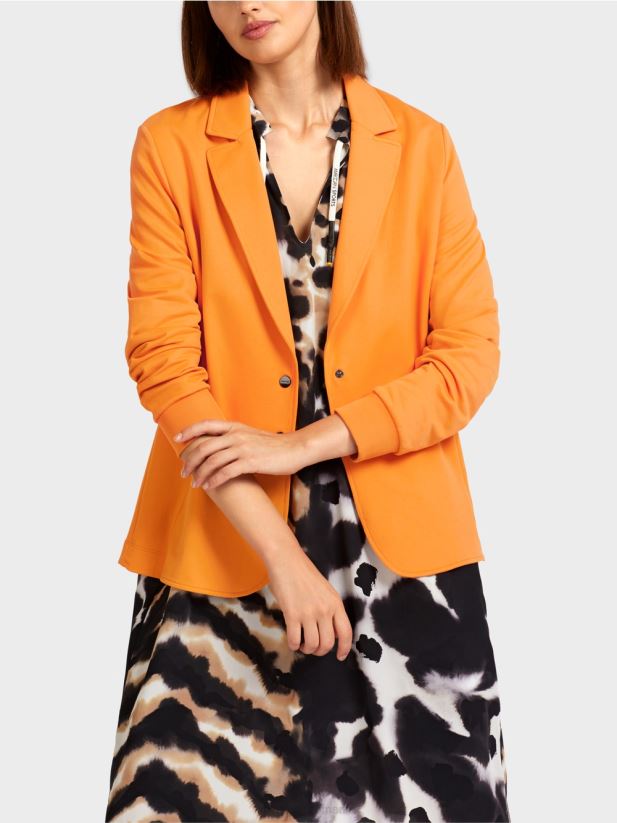 blazer sport cu manșete din tricot cu nervuri Marc Cain portocaliu deschis îmbrăcăminte 4826HH201