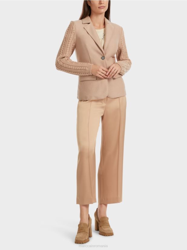 blazer tricotat in germania Marc Cain caramel strălucitor îmbrăcăminte 4826HH159