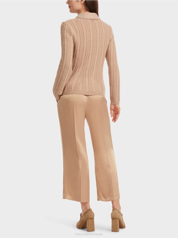blazer tricotat in germania Marc Cain caramel strălucitor îmbrăcăminte 4826HH159
